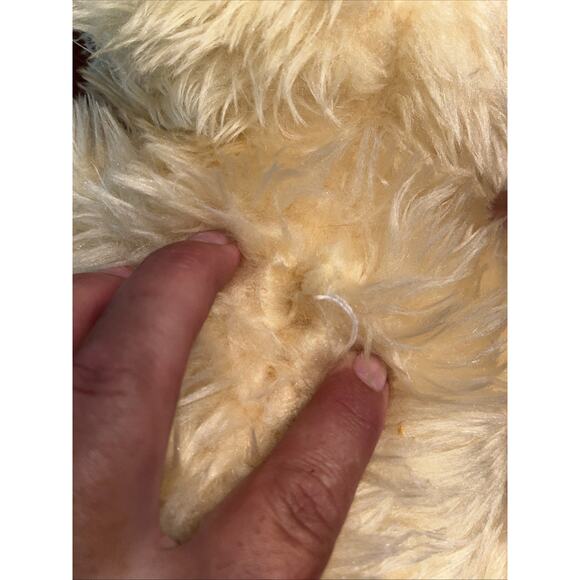 Vintage 1978 Animal Fair Pastel Yellow Cottontail Bunny 17” Plush Big Eyes - Picture 5 of 6